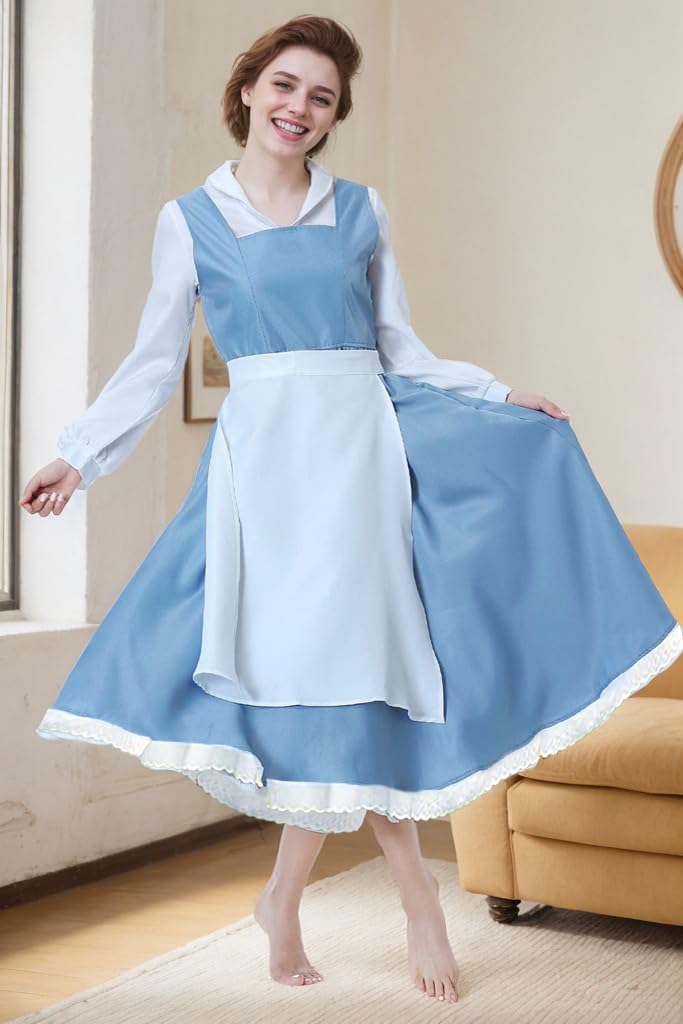 GOLDSTITCH Women's Apron Maid Dress Cosplay Costume Halloween Cosplay Costumes - Image 3
